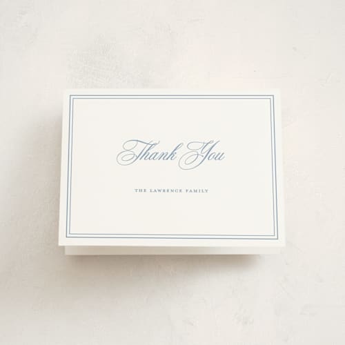 This is a provincial kids thank you cards with standard by Melinda Denison called the chapel printing on strathmore in standard