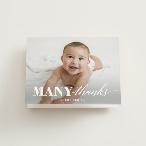 This is a cloud kids thank you cards with standard by Susan Asbill called onederful printing on strathmore in standard