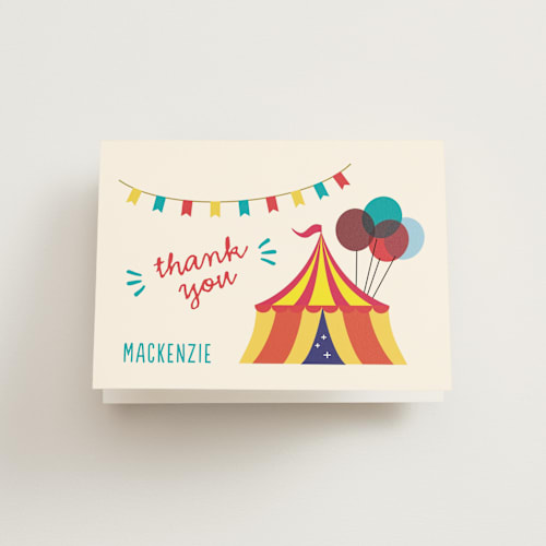 This is a cherry kids thank you cards with standard by chocomocacino called fritelle printing on strathmore in standard