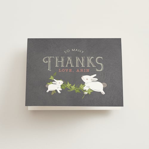 This is a chalkboard kids thank you cards with standard by Carole Crohan - CaroleeXpressions called two are thee printing on strathmore in standard