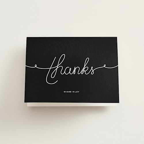 This is a cloud kids thank you cards with standard by Lehan Veenker called lettered celebration printing on strathmore in standard