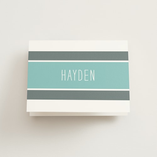 This is a aqua kids thank you cards with standard by Katherine Moynagh called photo big one printing on strathmore in standard