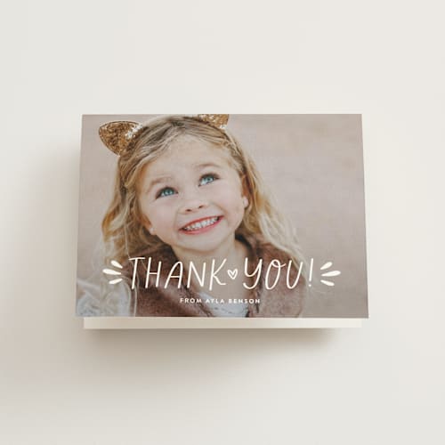 This is a icing kids thank you cards with standard by Ashley Rosenbaum called birthday doodle printing on strathmore in standard