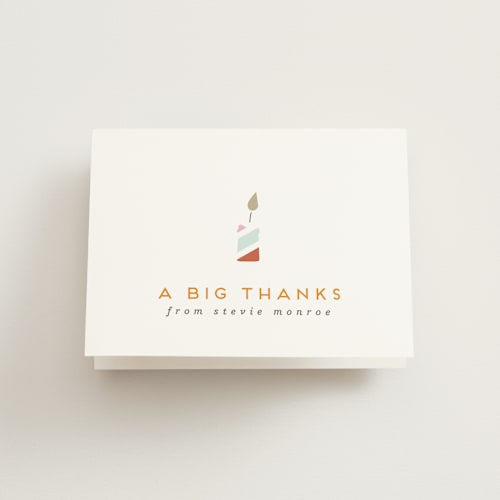This is a full spectrum kids thank you cards with standard by Up Up Creative called lit candle printing on strathmore in standard