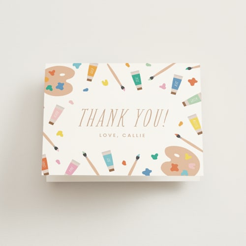 This is a frost kids thank you cards with standard by Ellen Schlegelmilch called let's party! printing on strathmore in standard