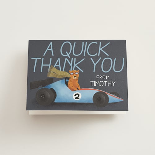 This is a sky kids thank you cards with standard by Jenna Holcomb called monaco printing on strathmore in standard