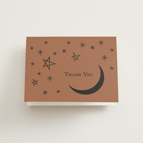 This is a almond kids thank you cards with standard by Ani Somi called spooky bat printing on strathmore in standard