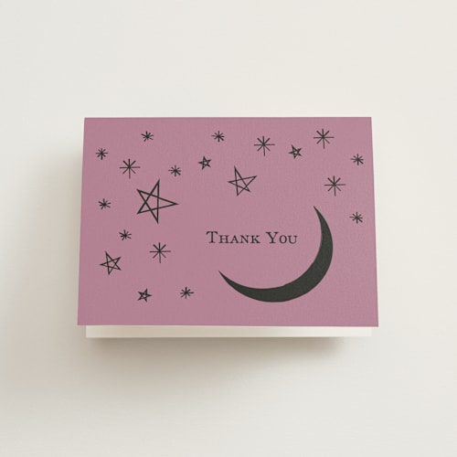 This is a indigo kids thank you cards with standard by Ani Somi called spooky bat printing on strathmore in standard