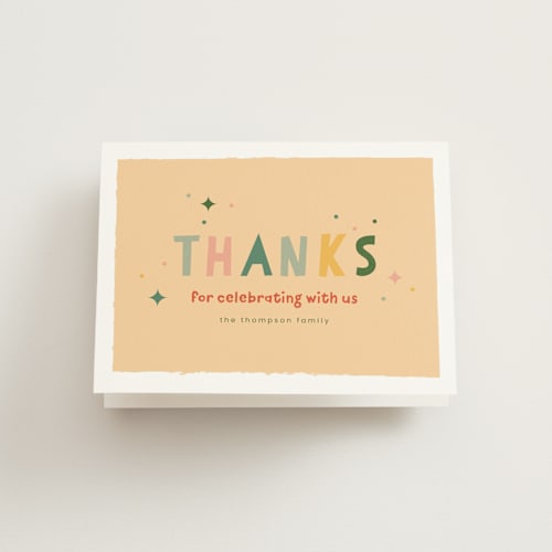 This is a fairy garden kids thank you cards with standard by Ashlee Townsend called one is so fun printing on strathmore in standard