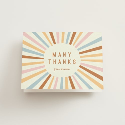 This is a cupcake kids thank you cards with standard by Iveta Angelova called color burst printing on strathmore in standard