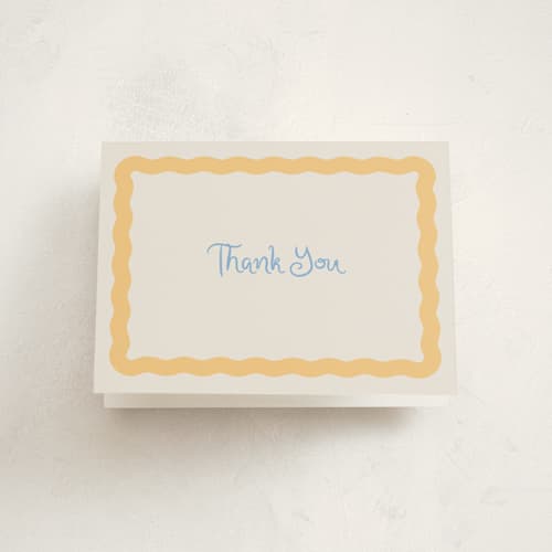 This is a melon kids thank you cards with standard by Megan Davis called augusta printing on strathmore in standard