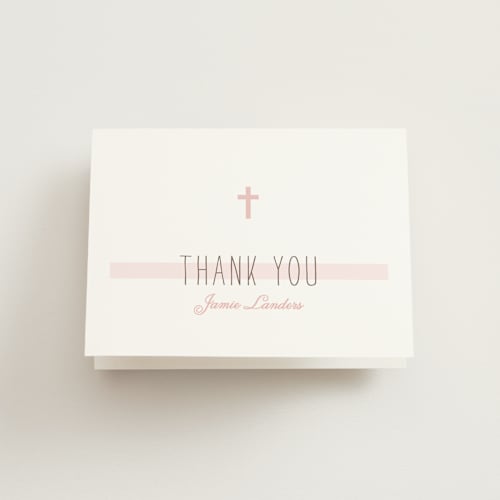 This is a carnation kids thank you cards with standard by Chasity Smith called simple communion printing on strathmore in standard