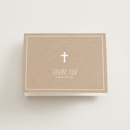 This is a cake kids thank you cards with standard by Chasity Smith called communion floral printing on strathmore in standard