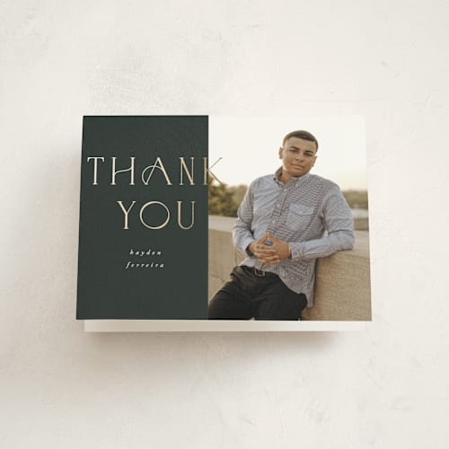 This is a ink graduation thank you cards with foil pressed by Ana de Sousa called big 2025 printing on strathmore in standard