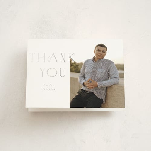 This is a ice graduation thank you cards with foil pressed by Ana de Sousa called big 2025 printing on strathmore in standard