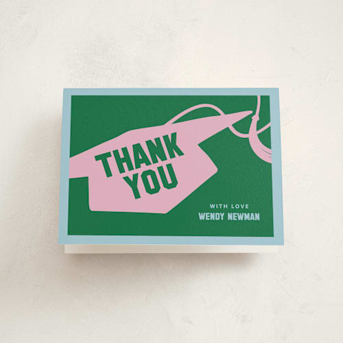 This is a roses graduation thank you cards with standard by Inkblot Design called capped printing on strathmore in standard