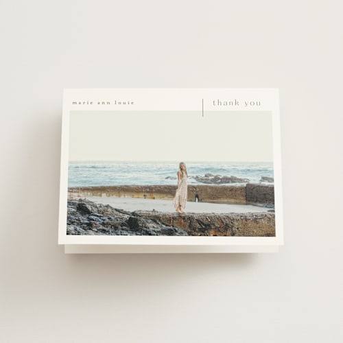 This is a stone graduation thank you cards with standard by chocomocacino called maine printing on strathmore in standard