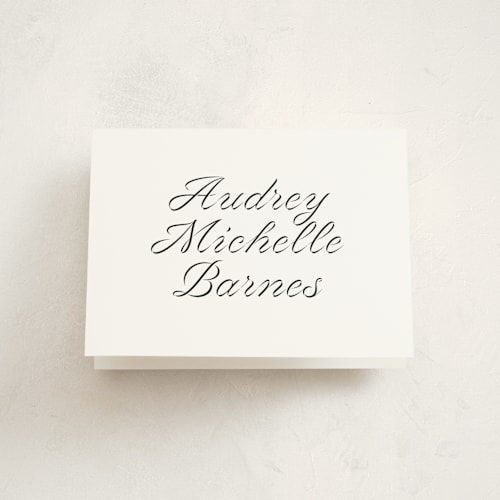 This is a ink graduation thank you cards with standard by Megan Davis called ribbons and cords printing on strathmore in standard