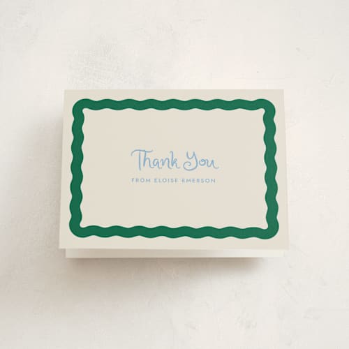 This is a tide graduation thank you cards with standard by Megan Davis called augusta printing on strathmore in standard