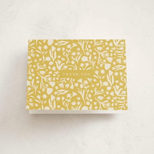 This is a sunshine baby shower thank you cards with standard by Sierra Lee called sunshine printing on strathmore in standard