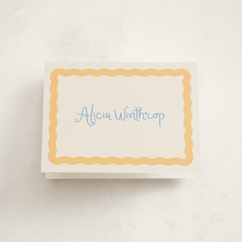 This is a melon baby shower thank you cards with standard by Megan Davis called augusta printing on strathmore in standard