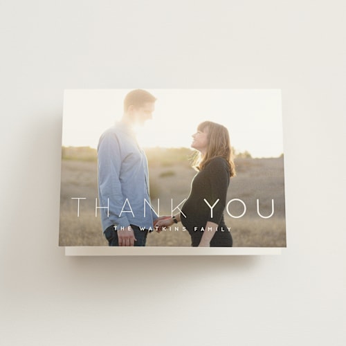 This is a cloud kids thank you cards with standard by Roxy Cervantes called coming soon printing on strathmore in standard