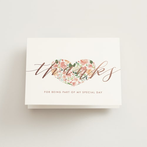 This is a peach sweet sixteen birthday party invitations with foil pressed by Becky Nimoy called floral filled 16 printing on strathmore in standard