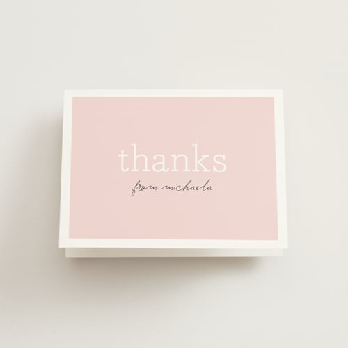 This is a petal kids thank you cards with standard by Kimberly FitzSimons called sweet chic milestone printing on strathmore in standard
