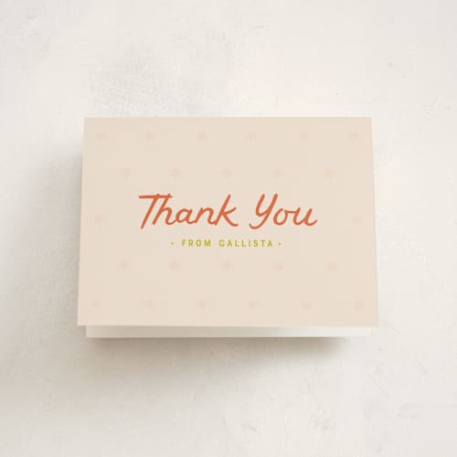 This is a citrus kids thank you cards with standard by taylorVdesign called license plate printing on strathmore in standard