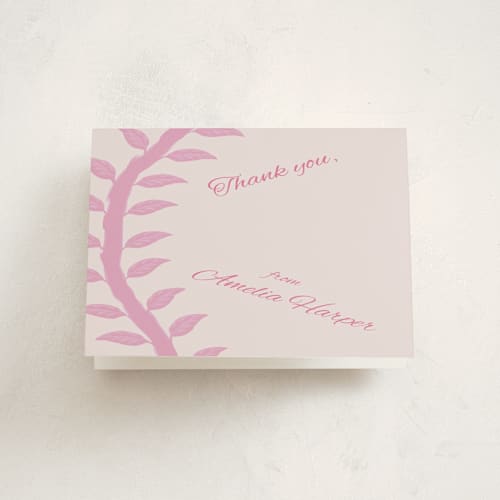 This is a candy thank you cards with standard by Jennifer Elizabeth Johnson called sip and sway printing on strathmore in standard