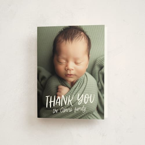 This is a cloud baby thank you cards with standard by Lea Delaveris called all write printing on strathmore in standard