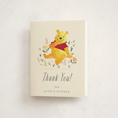 This is a honey baby thank you cards with standard by Oma N. Ramkhelawan called our little hunny printing on strathmore in standard