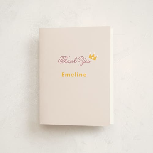 This is a cindy kids thank you cards with standard by Giselle Zimmerman called royal ball printing on strathmore in standard