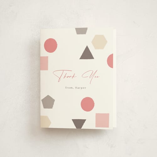 This is a peony kids thank you cards with standard by fatfatin called polaroid big number 1 printing on strathmore in standard