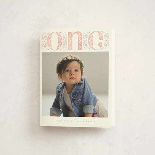 This is a candy kids thank you cards with standard by Ana de Sousa called big one printing on strathmore in standard
