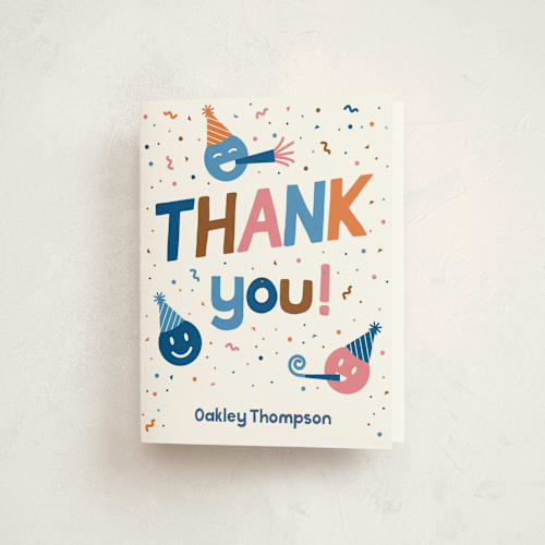 This is a yogurt kids thank you cards with standard by Jennifer Lew called my crib printing on strathmore in standard