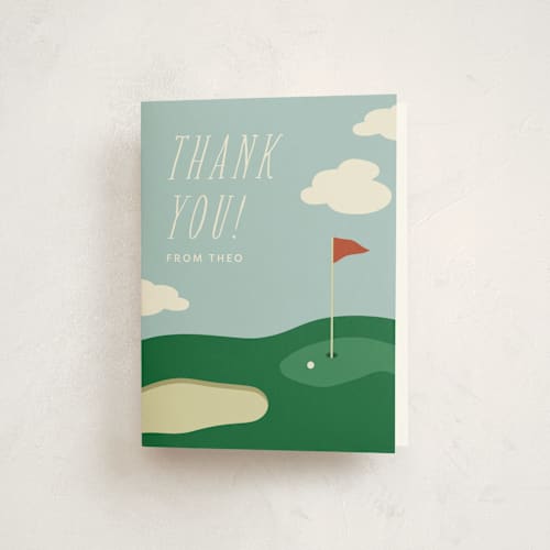 This is a forest kids thank you cards with standard by Ellen Schlegelmilch called happy birdie printing on strathmore in standard