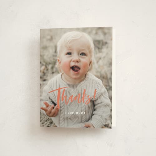 This is a starstream kids thank you cards with standard by Christie Garcia called hats off printing on strathmore in standard