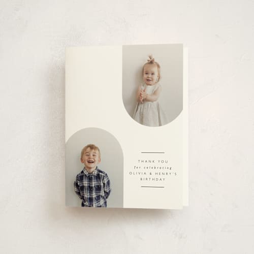 This is a ink kids thank you cards with standard by Hudson meet Rose called joint printing on strathmore in standard