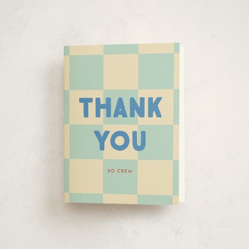 This is a frost kids thank you cards with standard by Baumbirdy called blocks printing on strathmore in standard