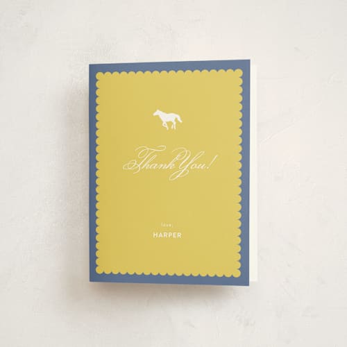This is a italy kids thank you cards with standard by Ashlee Townsend called derby party printing on strathmore in standard