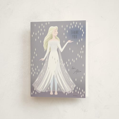 This is a moonstone kids thank you cards with standard by Dani Lugato called disney's elsa it’s magical printing on strathmore in standard