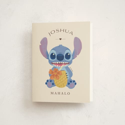 This is a passion fruit kids thank you cards with standard by Griffinbell Paper Co. called disney keiki cake printing on strathmore in standard