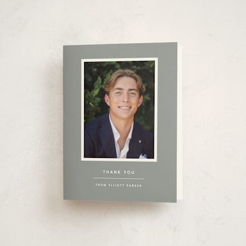 This is a cloud graduation thank you cards with standard by Sara Hicks Malone called layne printing on strathmore in standard