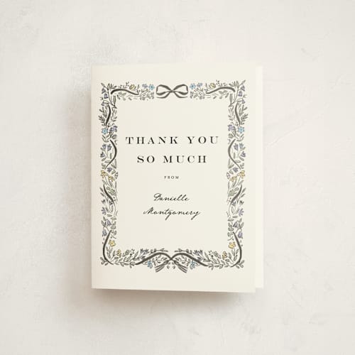 This is a ink graduation thank you cards with standard by Petra Kern called floristica printing on strathmore in standard