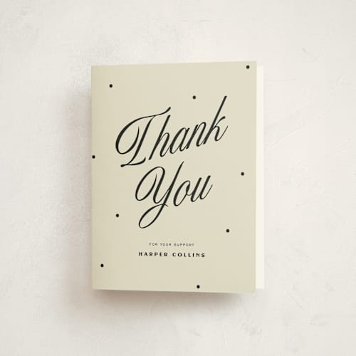 This is a butter graduation thank you cards with standard by Pixel and Hank called the modern printing on strathmore in standard