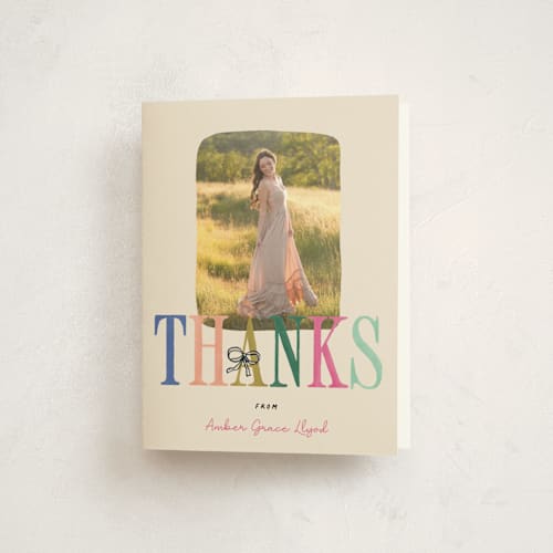 This is a fruitloop graduation thank you cards with standard by Vera Lim called iconic printing on strathmore in standard