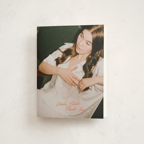 This is a verona graduation thank you cards with standard by Phrosné Barwood called my finest diary scribble printing on strathmore in standard
