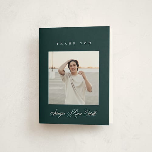 This is a big sur graduation thank you cards with standard by Carolyn MacLaren called multi classic printing on strathmore in standard