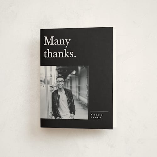 This is a jett graduation thank you cards with standard by Corinne Malesic called still graduating printing on strathmore in standard